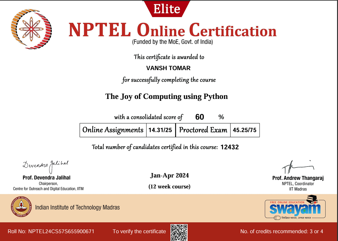 Certificate